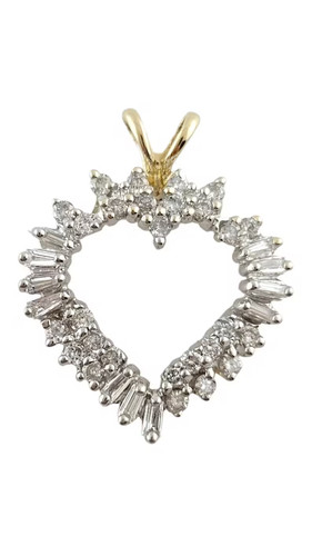 Ciondolo cuore moissanite - a,