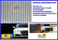 Griglia tuning Universale Sagomabile per auto Nido d'ape Colore Nero