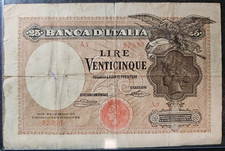  Banca D'ITALIA - Banconota Italia - 25 Lire 1919