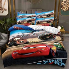 Set lenzuola copripiumino trapuntato Cars Lightning McQueen singolo matrimoniale