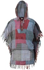 Poncho uomo cotone leggero con