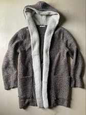 MY JEWELS Giaccone Donna Spolverino Cappotto Lana Cappuccio Pellicciotto S 40/42