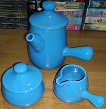 CERASARDA ceramica teiera/lattiera/zuccheriera 3 pezzi vintage porcellana Italy