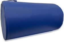 Cuscino a Rullo, 55 X 30 Cm, Blu, Similpelle, Imbottitura in Gommapiuma, per Yog