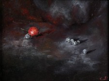 Oil painting still - life, fruit
