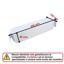 Balconcino Ripiano Bottiglie Portabottiglie 450 x 120 x 95 mm Aeg Zanussi Rex