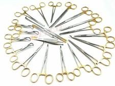 TEDESCO 82 PZ MANICO ORO CHIRURGIA GENERALE SPAY PACK STRUMENTI CHIRURGICI DENTALI