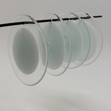 4 DISCHI VETRO ANNI 70 RICAMBIO LAMPADA SOSPENSIONE MURANO VINTAGE nason mazzega