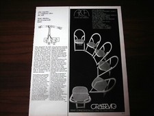 SEDIA CRASSEVIG ARCA DESIGN GIGI SABADIN 1975 pubblicità/advertising/werbung