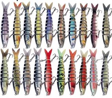 🎣 Esche da Pesca Minnow Multi-Giunto in Scatola 10 Pezzi Colori Misti - 5,32" / 19 g