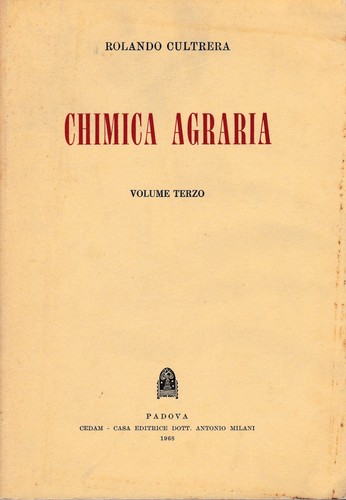 Chimica agraria volume terzo - chimica,