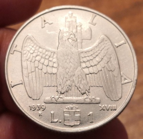 Moneta lira 1939 xviii - moneta,