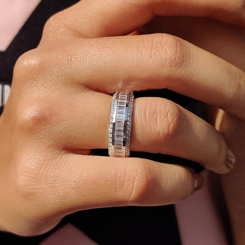 Fascia moissanite mezza