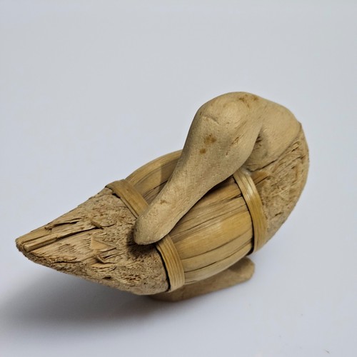 Scultura anatra selvatica - anatra, in