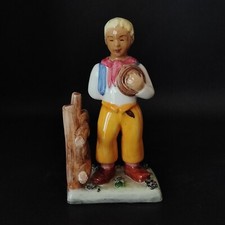 Figura di contadinello, fermalibri, in ceramica - Preciosa - anni '30 (cd. 1413)