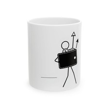 Crypto wallet stick figure - stick, mug
