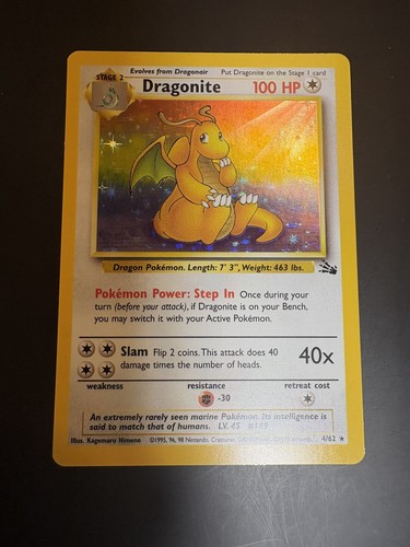 Dragonite holofoil raro - 4/62,