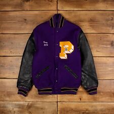 Giacca vintage Neff Varsity M Letterman calcio viola