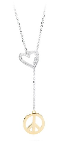 Collana donna cuore pace - collana,