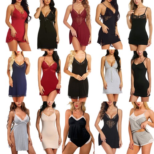 Donna-Sexy-Lingerie-Pizzo-Cami