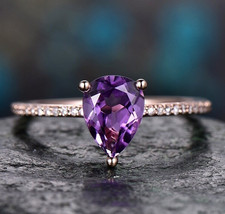 Anello Diamante Viola Naturale