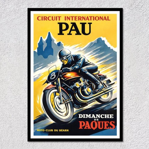 Poster pau moto - pau, rally