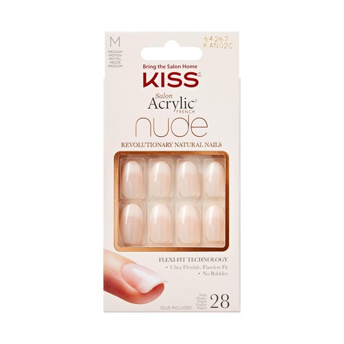 Acrylic french nude - nude, nails