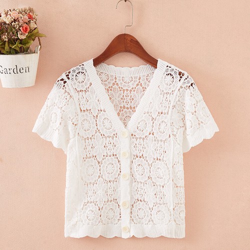 Donna uncinetto pizzo top - donna,