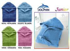 Accappatoio spugna bambino bambina baby cappuccio 6-14 anni cotone mod.ACTIVE JR