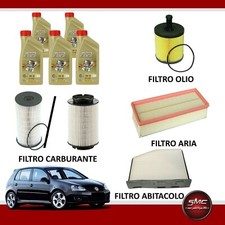 Kit tagliando olio CASTROL EDGE 5W30 5LT 4 FILTRI MISTI VW GOLF 5 V 1.9 TDI