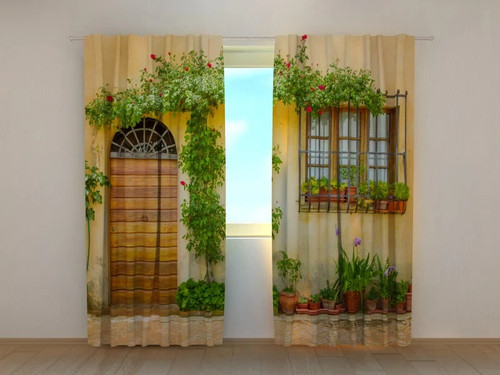 Tende fiori alla porta - fiori,