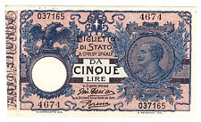 BIGLIETTO DI STATO DA CINQUE