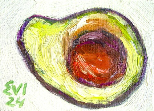 Avocado aceo dipinto olio - ad,