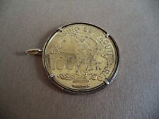 Fiches Casino de Montecarlo 100 franchi ciondolo 925 medaglia vintage collezione
