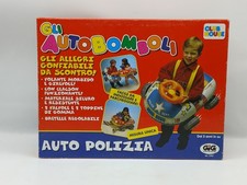 Auto polizia gonfiabile vintage GIG giocattolo anni 90 nuovo rimanenza magazzino