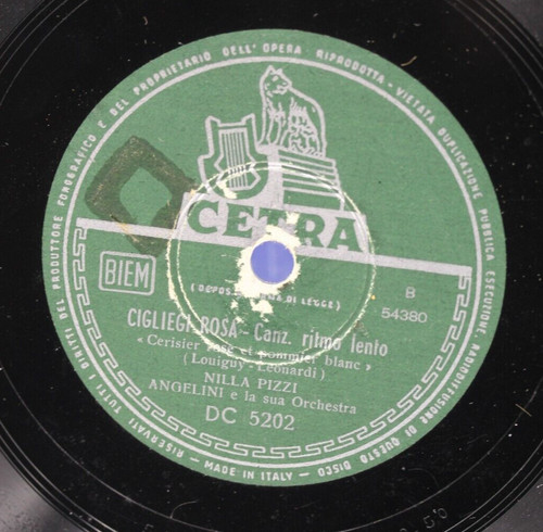 Disco vinile giri cetra - 78,