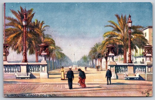 Cartolina epoca barcellona - cartolina, d'epoca