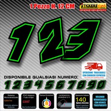 Adesivi numeri gara M11 N-V