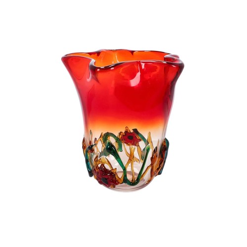 Vaso colorato vetro soffiato