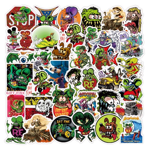 100 pezzi adesivo rat fink - rat, per