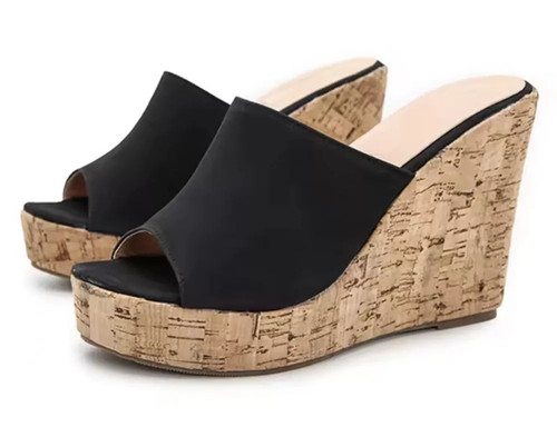 Sabot zoccoli con zeppa alta - con,