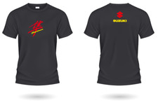 t-shirt t shirt  moto SUZUKI  HAYABUSA  nera bianca xs s m l xl 2XL 3XL