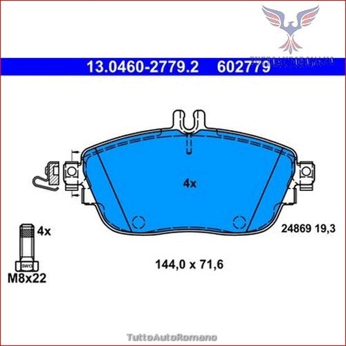 602779 kit pastiglie pattini - kit,