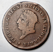 REGNO DELLE DUE SICILIE: 10 Tornesi Dieci 1819: FERDINANDO I., Cu, ss RARO Be54