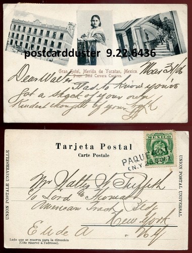 Cartolina messico merida 1906 - messico,