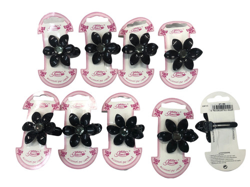 Mollette fermacapelli fiore - 9,