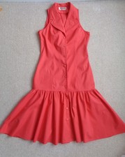 Abito camicia cotone arancione