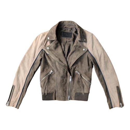 Giacca biker scamosciata