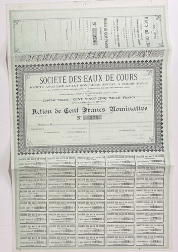 Certificato azionario - certificato,
