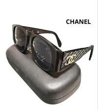 Occhiali da sole CHANEL 01450 94305 Matelasse Coco Mark neri autentici usati ...